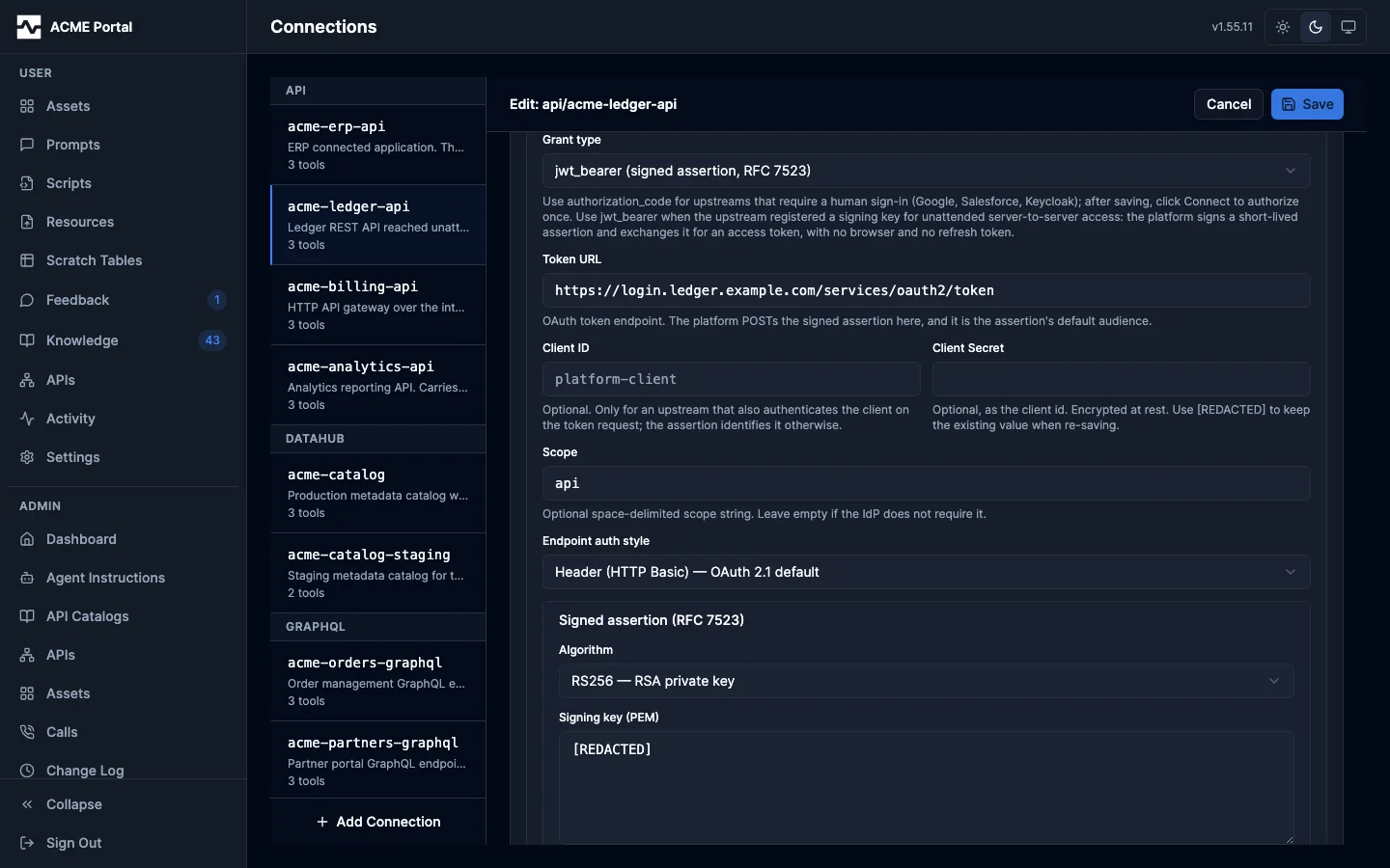 OAuth JWT bearer credentials