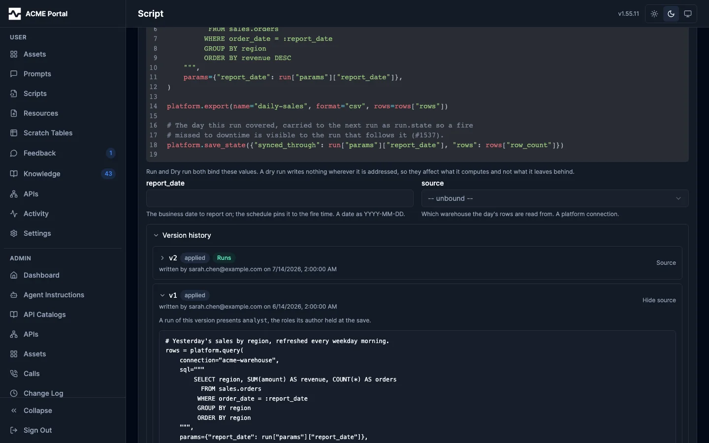 One script