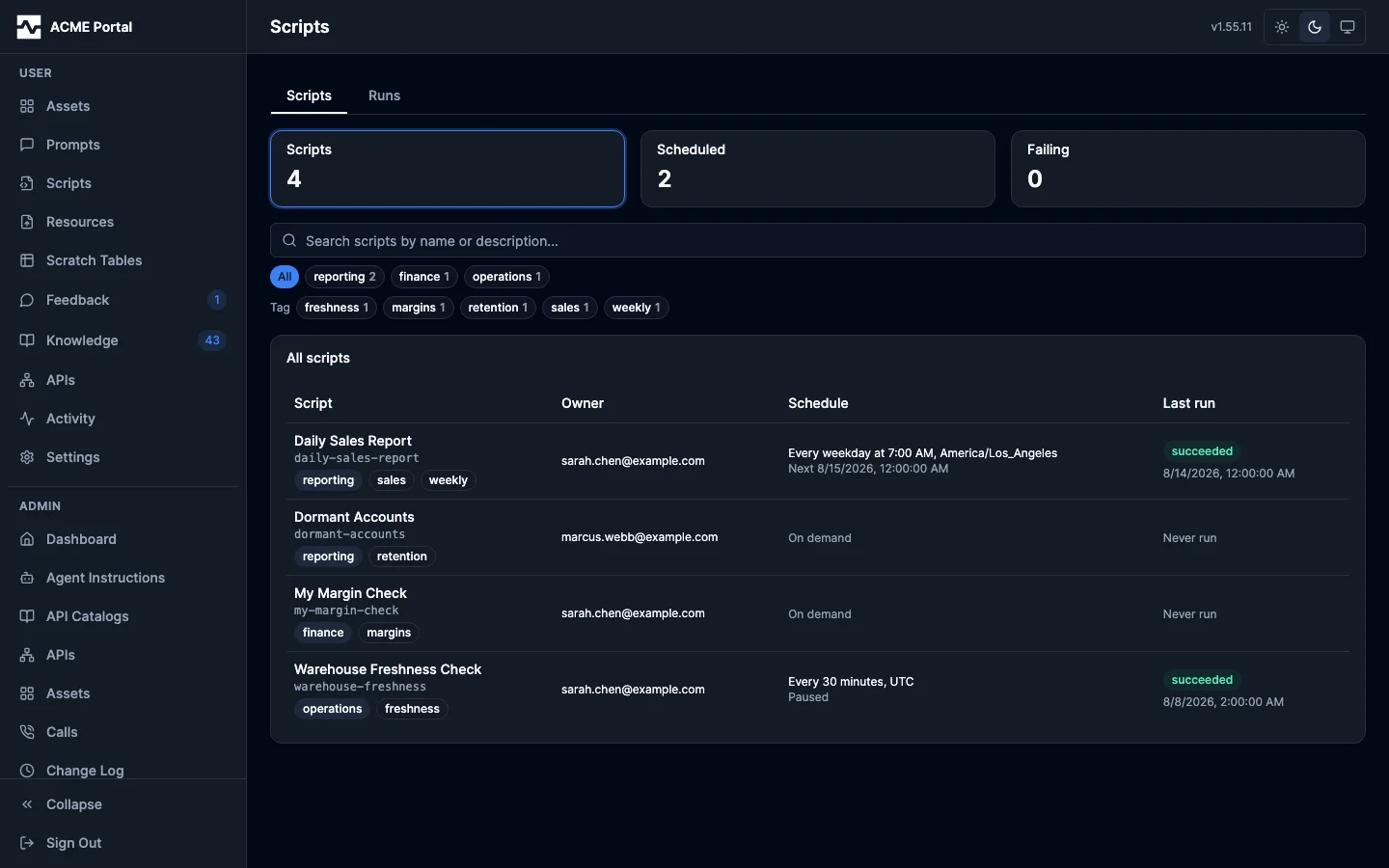 Admin Scripts