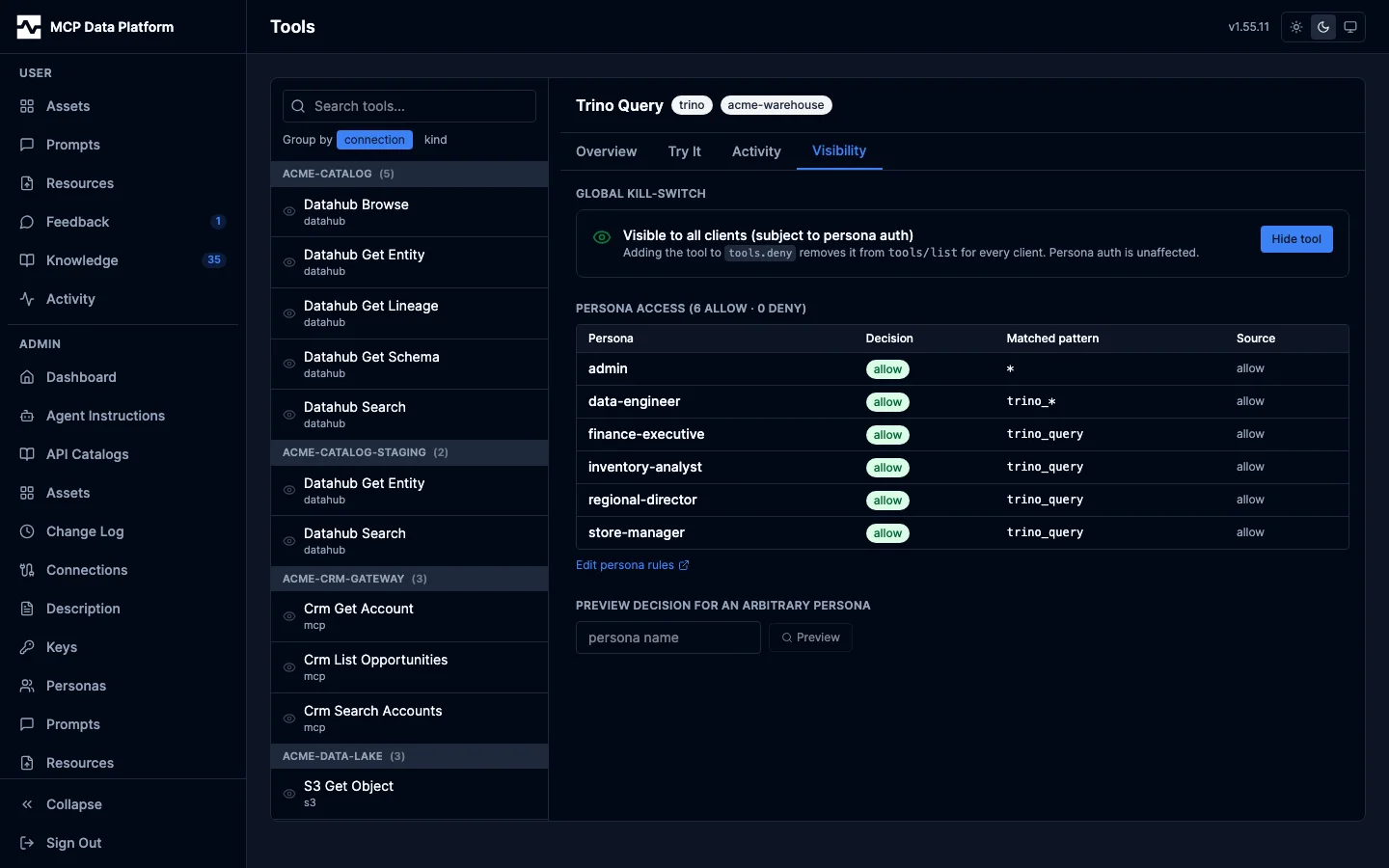 Tools Visibility