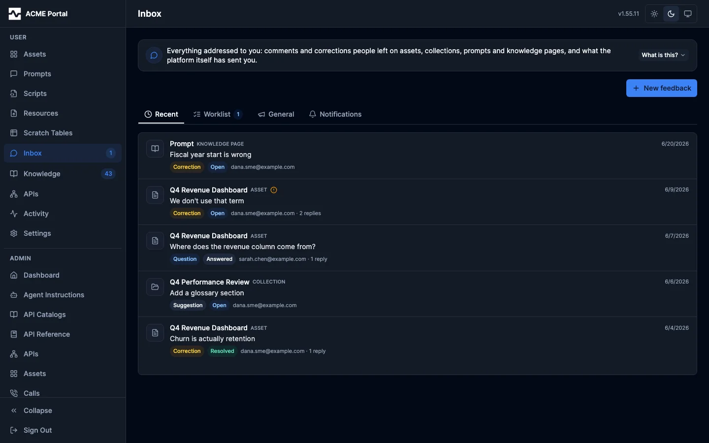 Feedback
