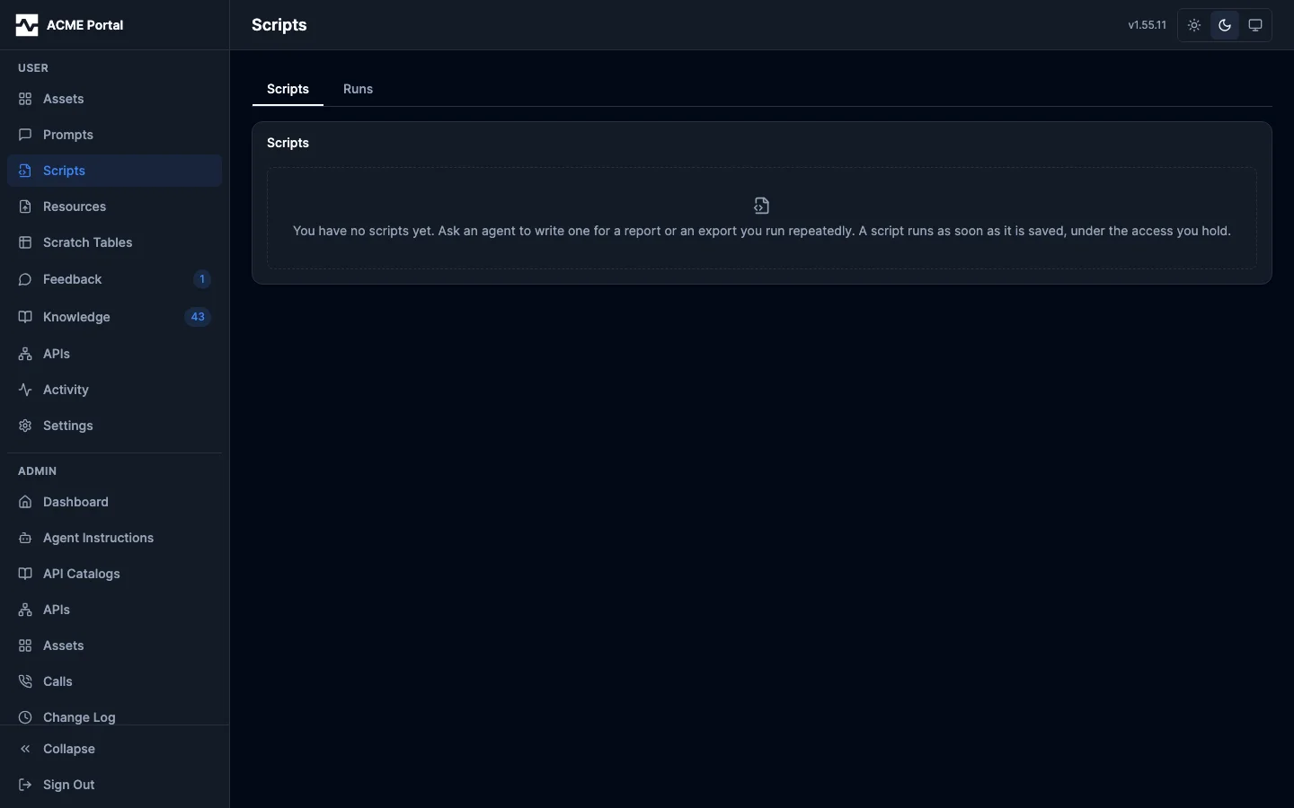 No scripts yet