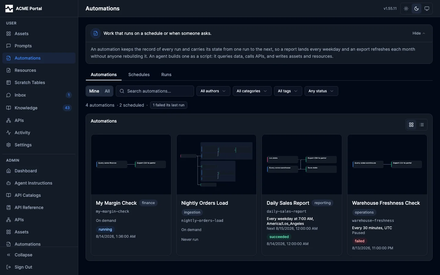 Automations as a grid