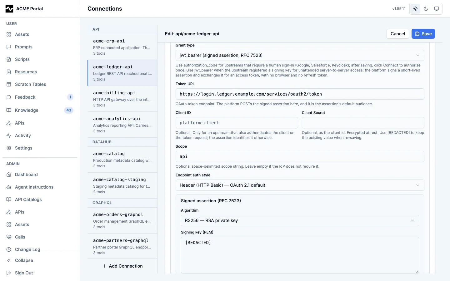 OAuth JWT bearer credentials