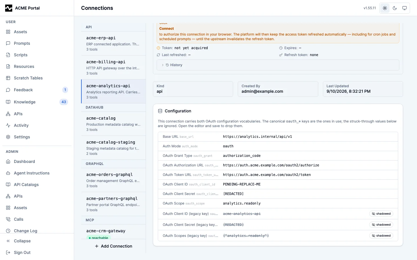 Shadowed OAuth keys