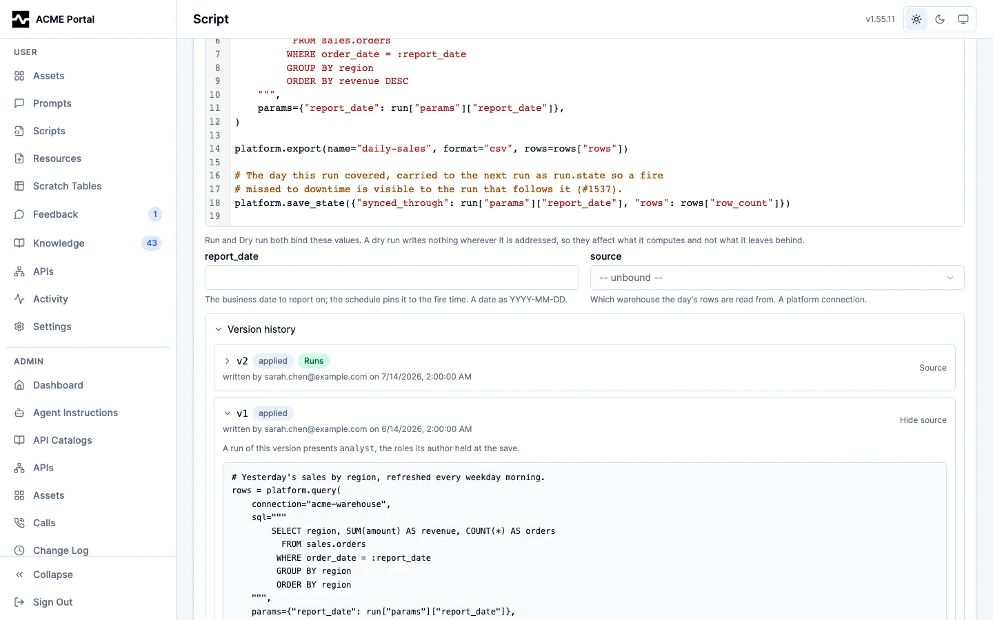 One script