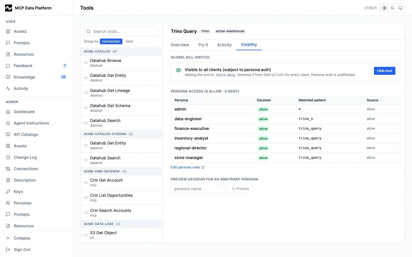Tools Visibility