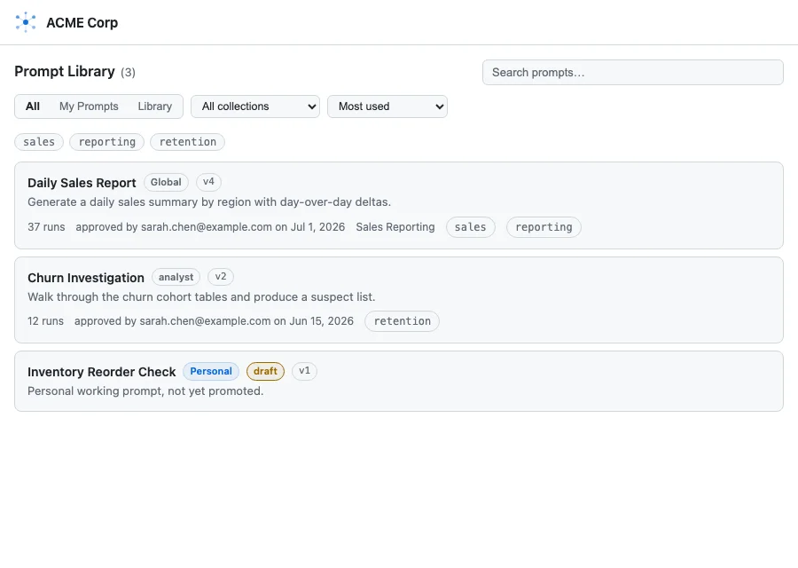 The prompt-browser app
