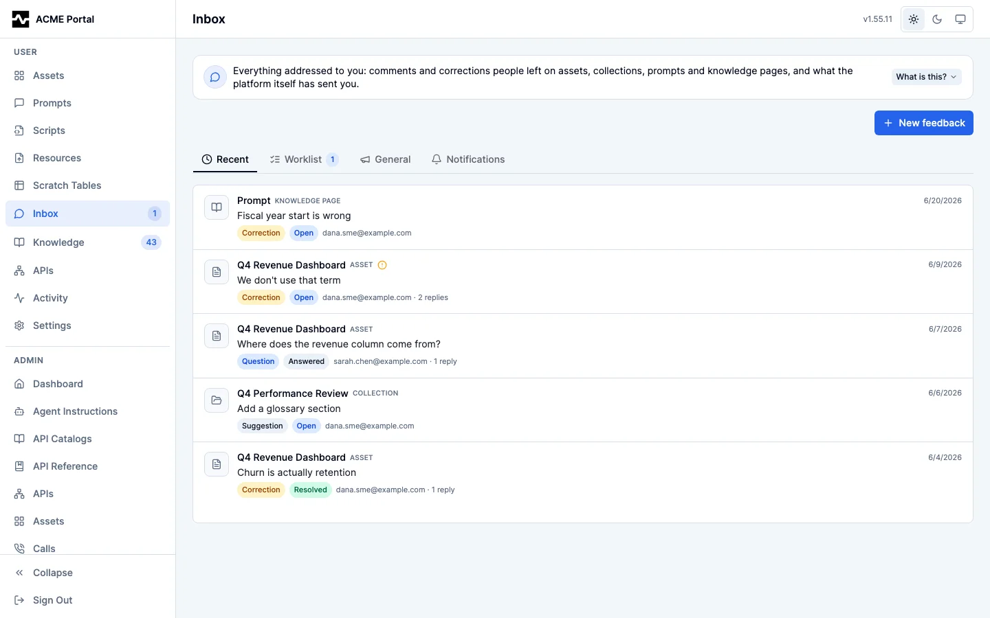 Feedback