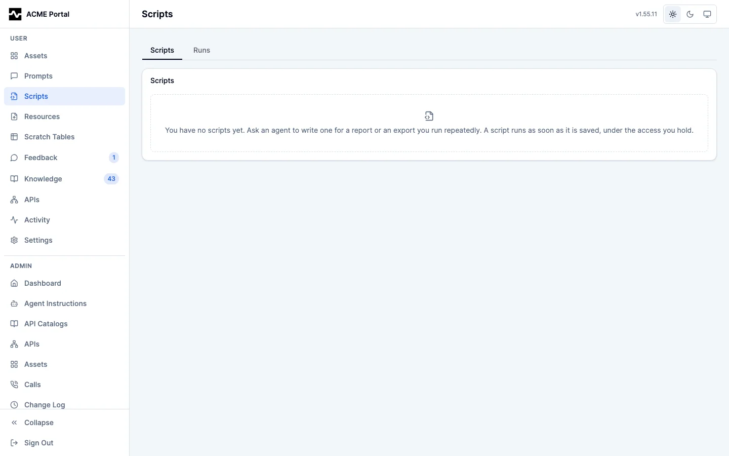 No scripts yet