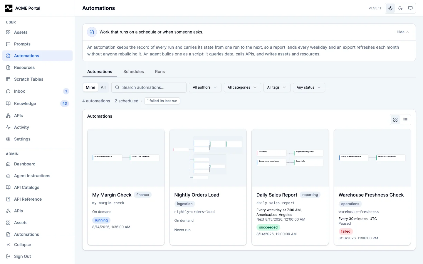 Automations as a grid